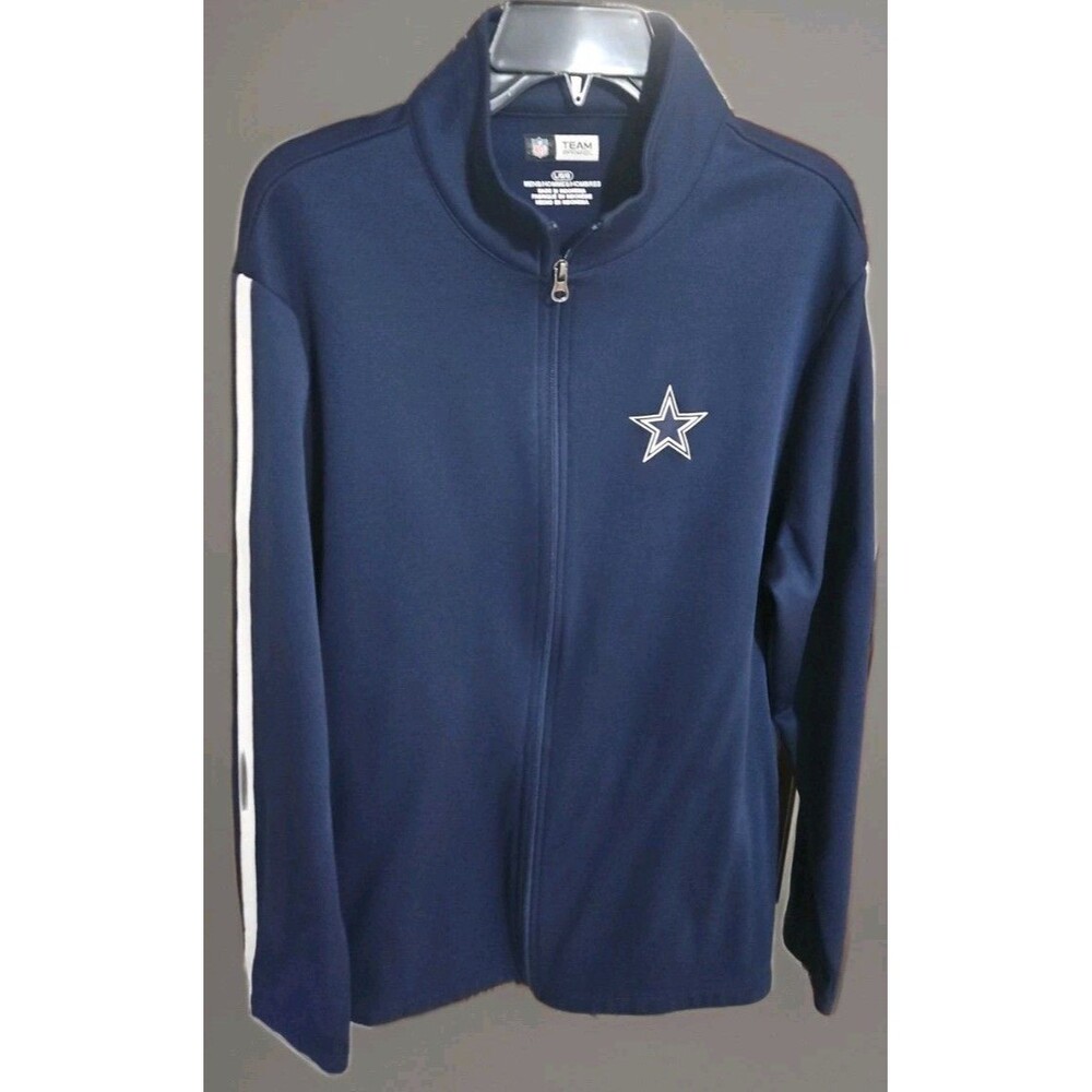 Dallas Cowboys NFL Official Team Apparel Full Zip Jacket Mns Lg Blemish On Chest